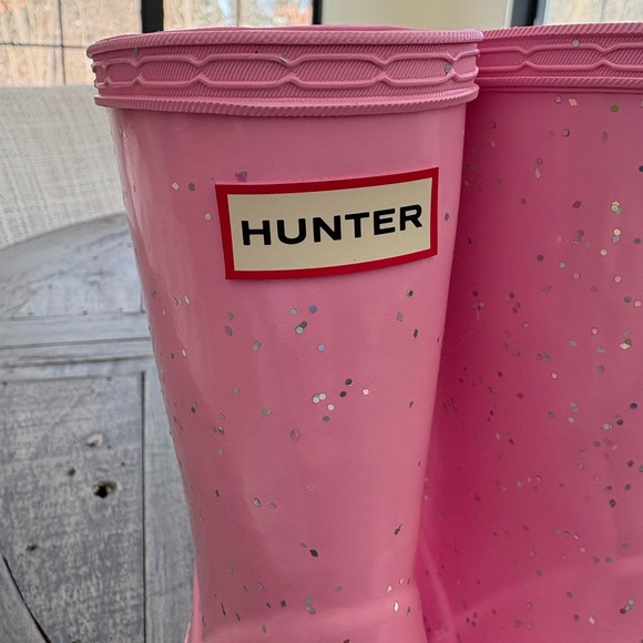 Toddler 8 Hunter Pink Glitter Rain Boots - Picture 4 of 6